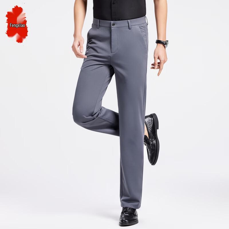 Men s Casual Straight-Leg Commuter Pants 34