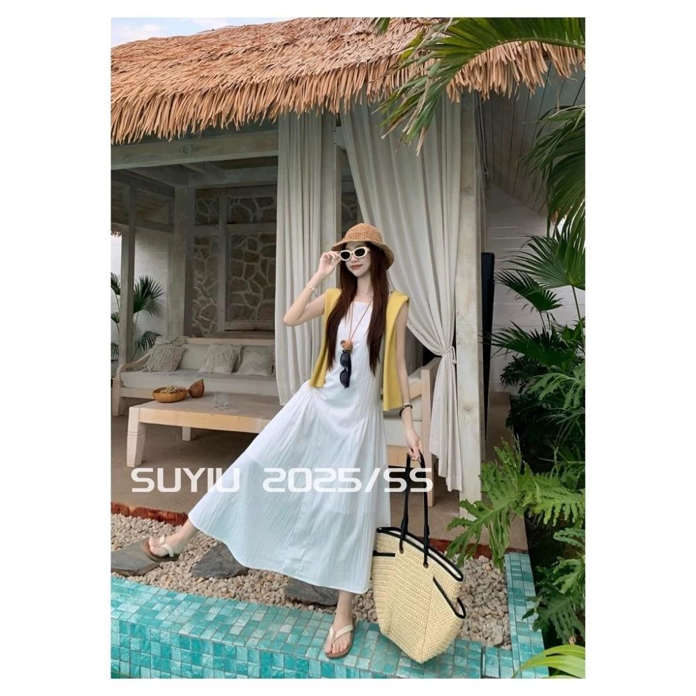 High-end Summer New Chic Sleeveless Dress, Thin and Versatile A-shaped Long Dress, Age-reducing Temperament Vest Skirt