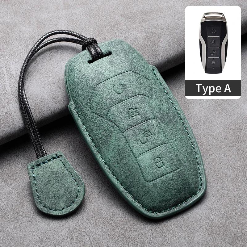 Car Remote Key Case Cover for BYD Tang EV600 Han EV Yuan ATTO 3 Song PLUS Pro MAX DMI Qin Leather Key Fob Shell Keychain