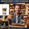 Commemorative 250th Anniversary Glass Beer Mug 1776 2026 Patriotic Glassware for Independence Celebration Gift for Grandfather