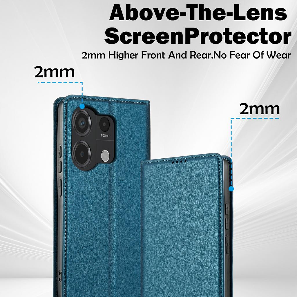 LC.IMEEKE L1 Serie für Xiaomi Poco M6 Pro 4G/Redmi Note 13 Pro 4G Hülle PU Leder Brieftasche Ständer Handyhülle