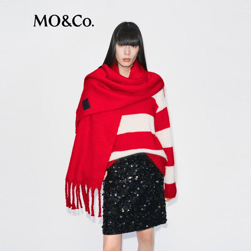 MO&Co. Striped Wool Blend Sweater