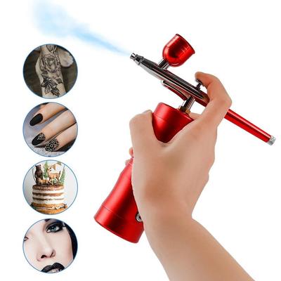 Sada mini vzduchového kompresoru 0,3 mm Vzduchový štětec Stříkací pistole Stříkací pistole Rozprašovač na tetování na nehty Craft Cake Nano Fog Mist