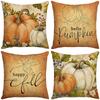 Autumn Letter Print Bedside Pillow Pillow B&B Living Room Sofa Letter Pumpkin Car Pillow Case