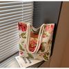 New Fresh Style Tote Bag for Women, Large Capacity Casual Shoulder Handbag, Commuter and Shopping Bag with Zipper