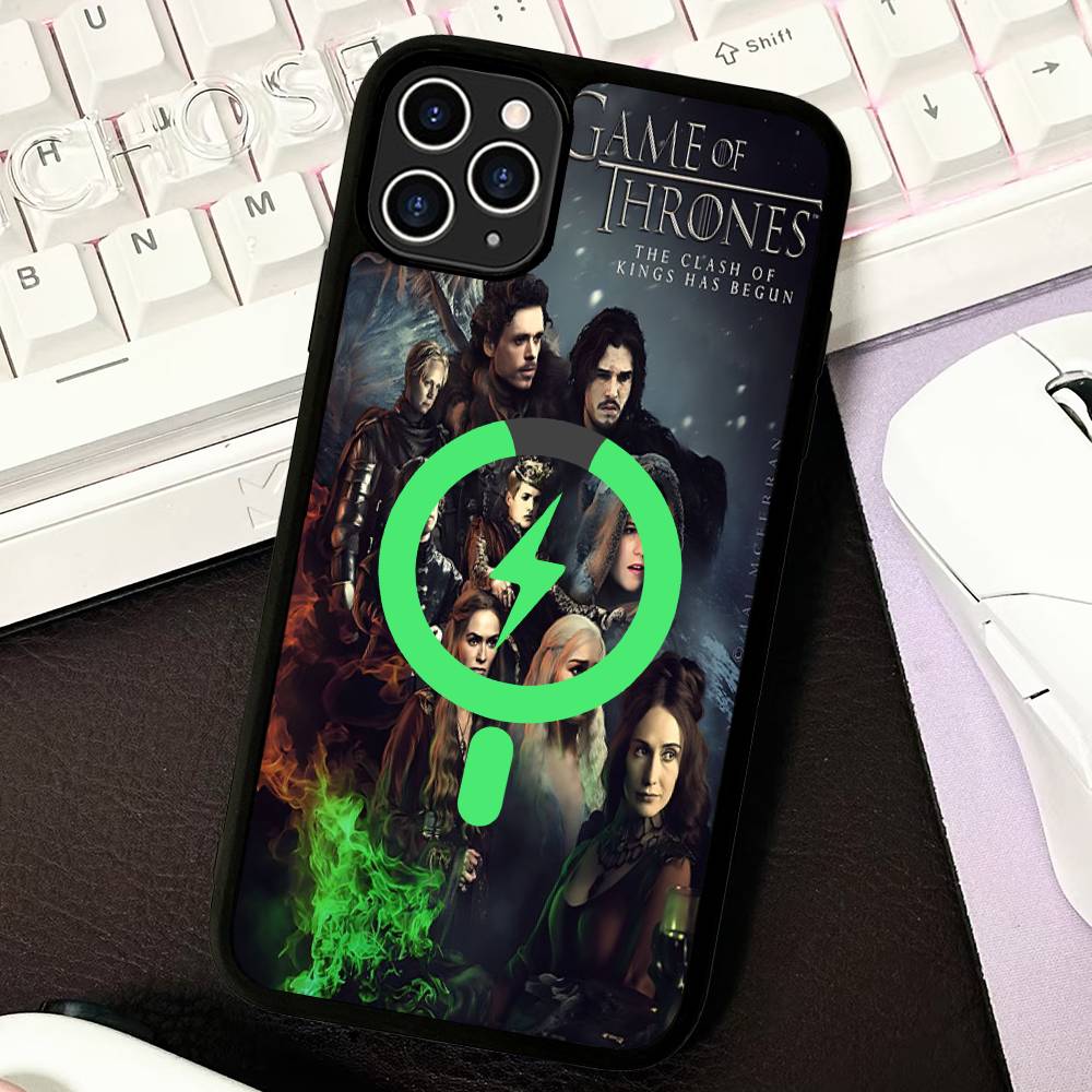 Film G-Game Of T-Thrones Phone Case For IPhone 13 14 15 11 12 16 17 Pro Max Plus For Magsafe Magnetic Shell