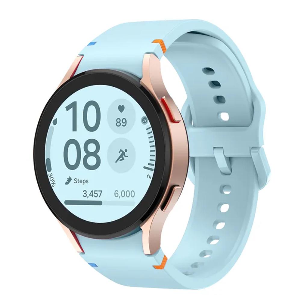 

офіційний-сайт Ремінець для Samsung Galaxy Watch 7 FE 44мм 40мм Силіконовий браслет Galaxy Watch6 4 6 Classic 5 pro ремінець 43мм 47мм Galaxy watch FE світло-синій колір