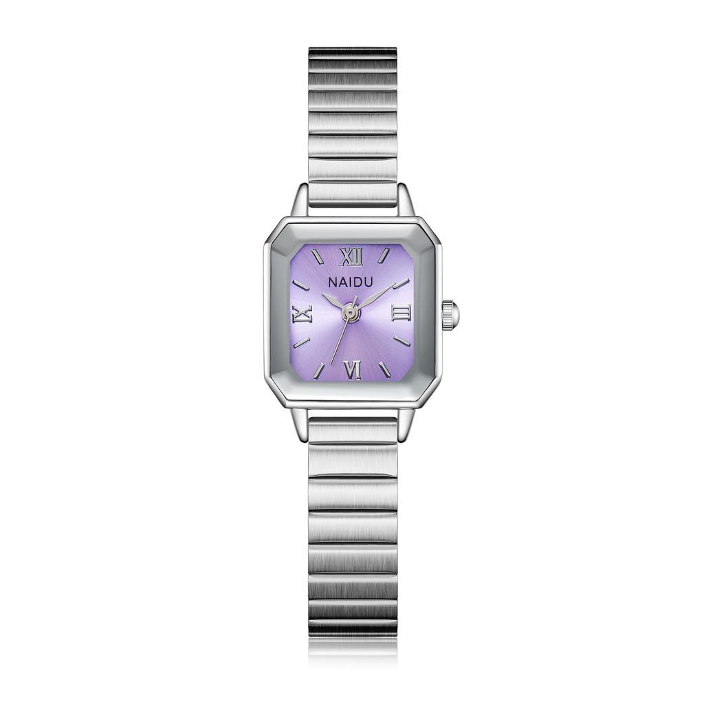 Square Alloy Steel Strap Track Watch Quartz Watch Fashion Casual Drainage Watch