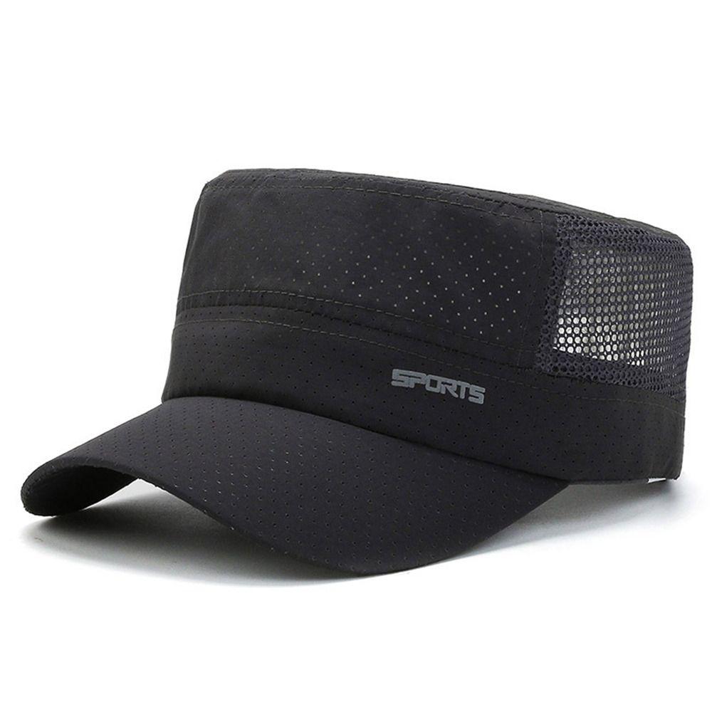 Mesh Flat Top Hat Quick Dry Sun Hat New Peaked Cap  Outdoor