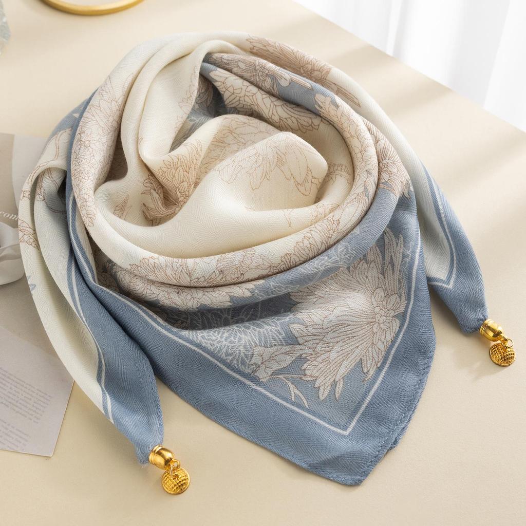 Women's Magnetic Buckle Cotton Scarf - Stylish, Lightweight, Comfortable Neck Protection