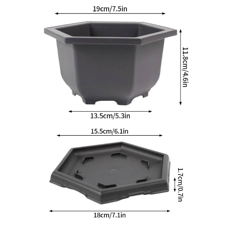 Plastic Flowerpot Succulent Plants Pot Decorative Collection Nursery Pots Garden Balcony Plants Bonsai Pot Rectangle Potted Vase