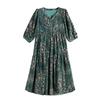 Light and mature temperament floral chiffon dress women's summer new loose belly covering and thin dress skirt