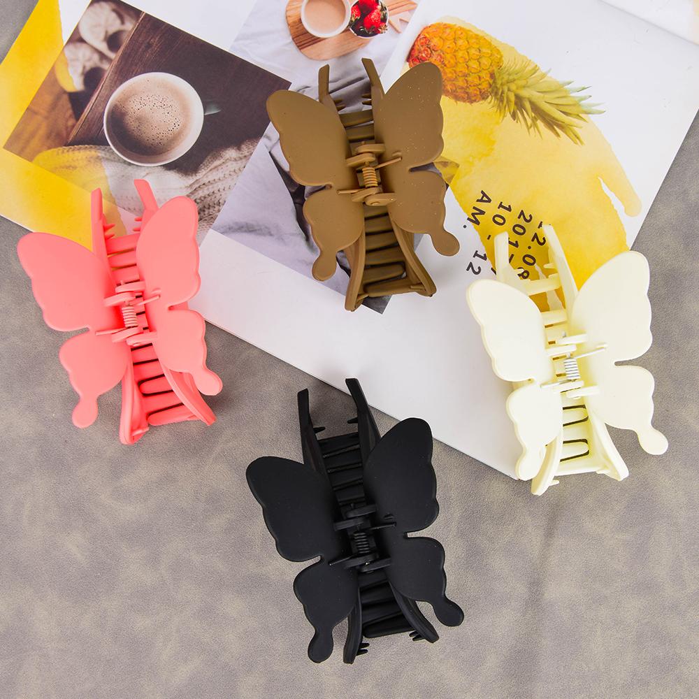 

4 шт. Винтажный матовый зажим-краб для женщин, Зажим для волос с акульим плавником высокого класса, Большой размер, Затылок, Зажим для волос для пучка