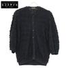DRAWER Black 14G Fringe Crew Neck Cardigan Tops Not Written blackUsed