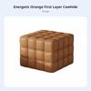 Cube Pouf Italian Design Ottoman Modern Luxury Geometric Shape for Homeowners, Home Decorators, Living Room, Entryway, Study