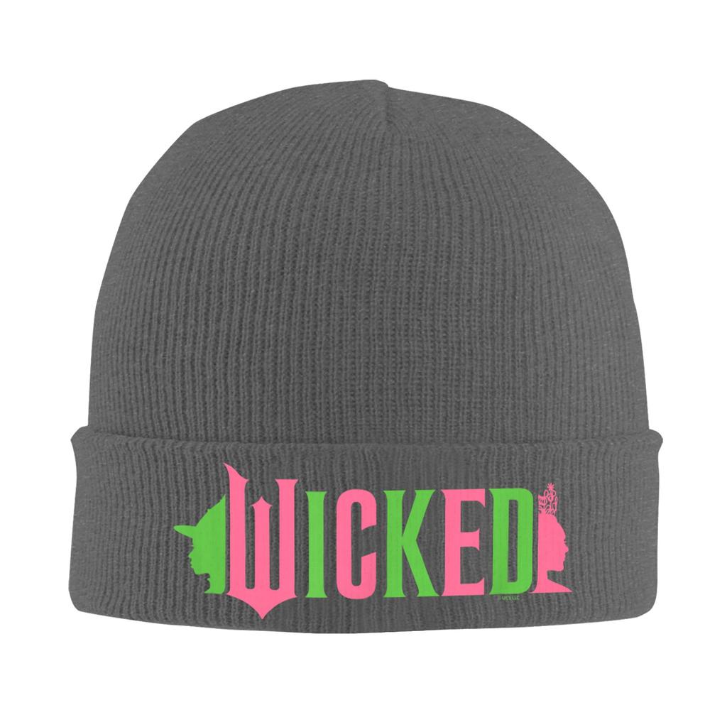 Wicked Pink And Green Logo Beanie Hats Bonnet Hats Adult Unisex Street Y2K Outdoor Knitted Hat Autumn Winter Design Warm Caps