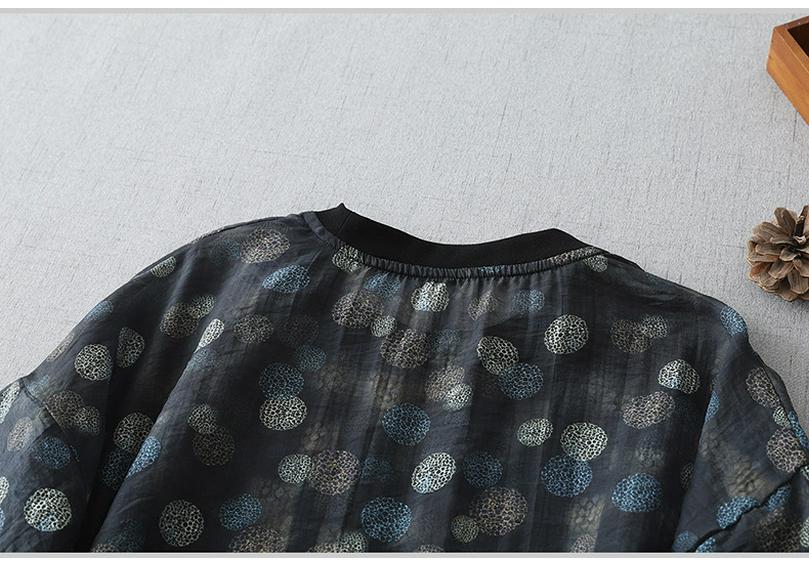 2025 Women's Chic Colorful Print Short-Sleeve Summer T-Shirt with Round Neck