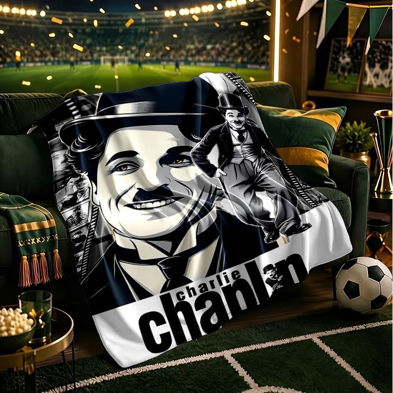 Silent Laughter Charlie Blanket Lightweight Flannel Bedding Blanket Perfect for Travel, Camping, Living Rooms, Offices, Sofas, Fan Christmas gift