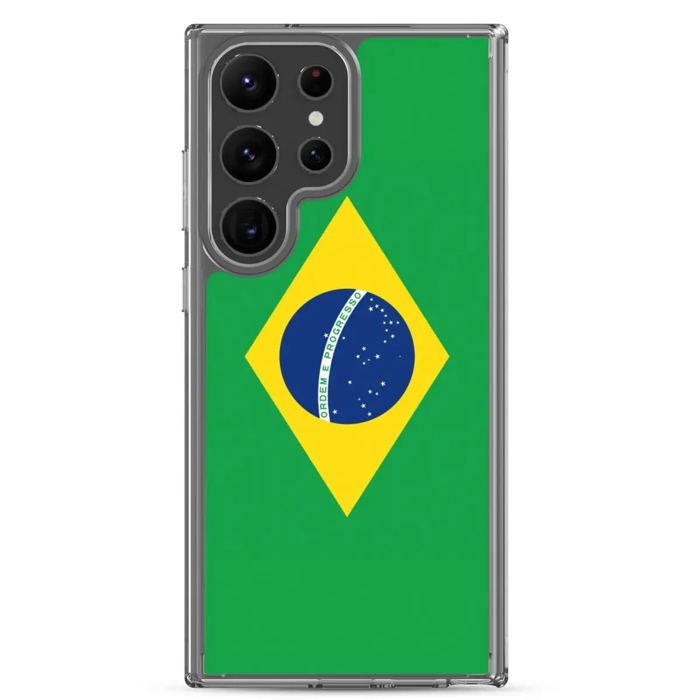 Coque Téléphone Drapeau Brésil - Samsung Galaxy S21 Ultra