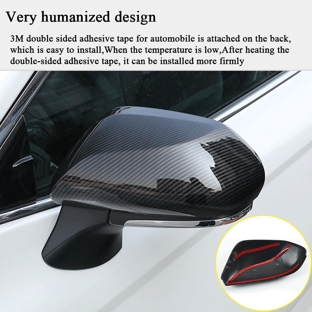 Rifoda Door Side Mirror Cover for Toyota Camry 2018 2019 2020 2021 2022 2023 2024 2025 2026 Horn Side Rearview Mirror Cover Accessories Decoration
