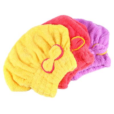 3 Colors Hair Drying Cap Microfiber Ultra Absorbent Hair Dry Wrap Cap Fast Drier Hair Tower
