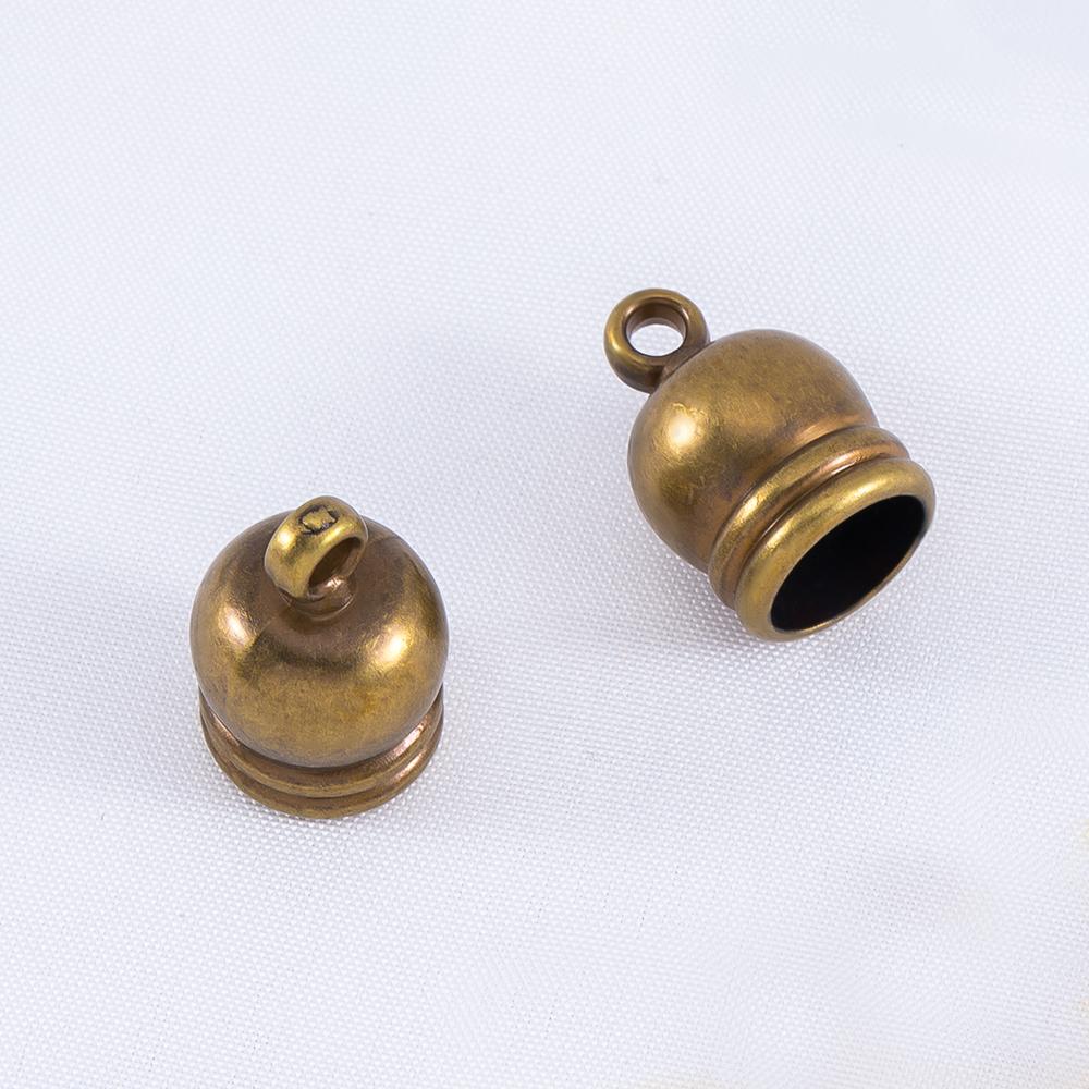 50pcs Necklace End Tips Tassel Caps Leather Cord Crimps End Caps Plastic Beads Cap Fastener DIY Jewelry Making Finding Supplies