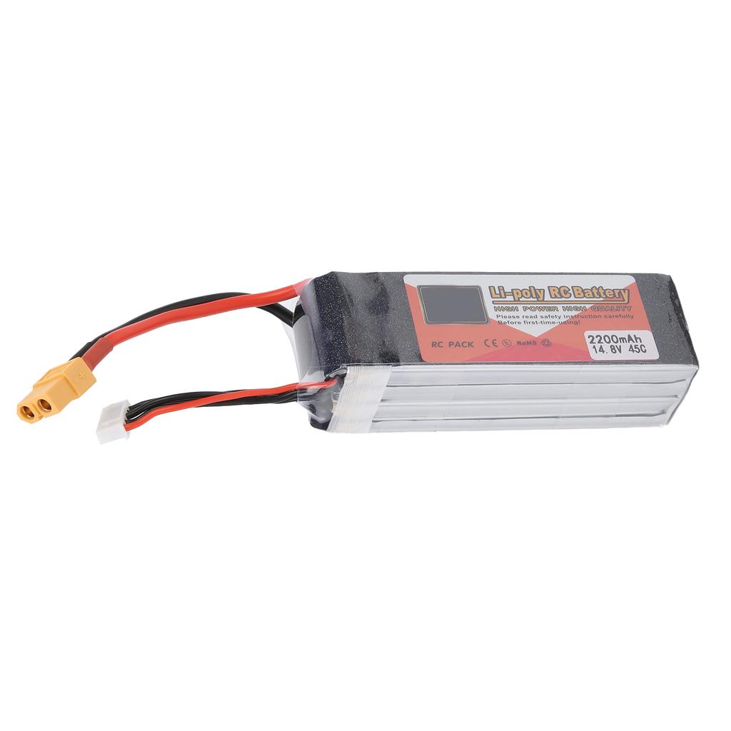 4S Lipo Battery 14.8V 2200mAh 45C XT60 Plug Large Capacity Battery for Remote Control Car