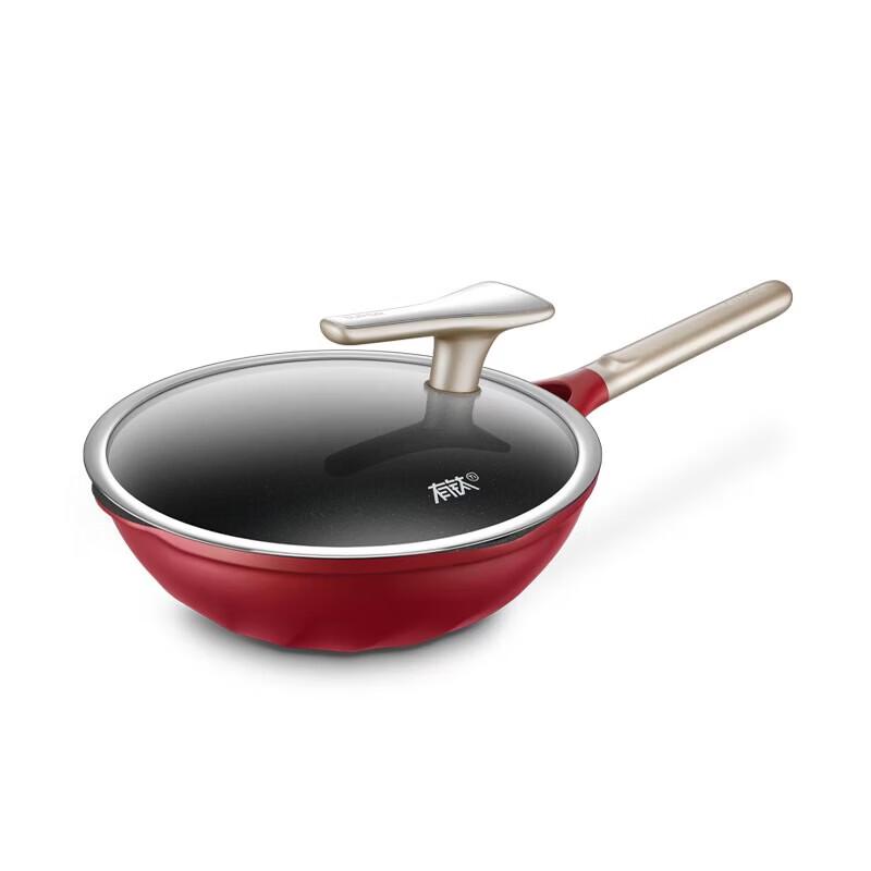 SUPOR 32cm Titanium Non-stick Wok with Red Dot Indicator
