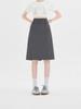 Elegant Gray High-End Midi Skirt: Women's Slim-Fit A-Line for Spring/Summer