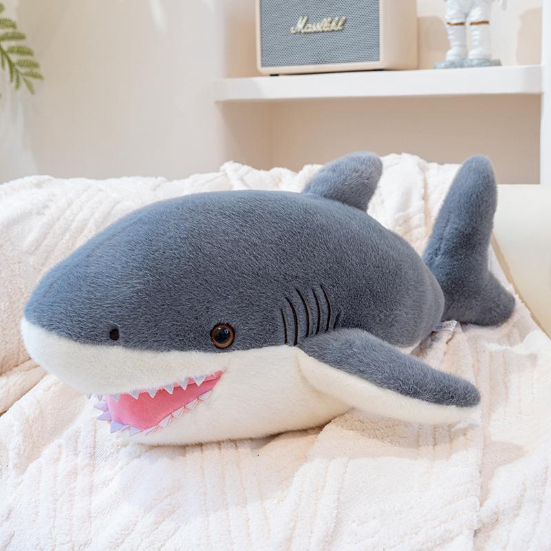 

55cm Soft Cartoon Marine Shark Plush Pillow Whale Turtle Seal Stuffed Animal Toy Home Decor Gift for Kids about 28cm