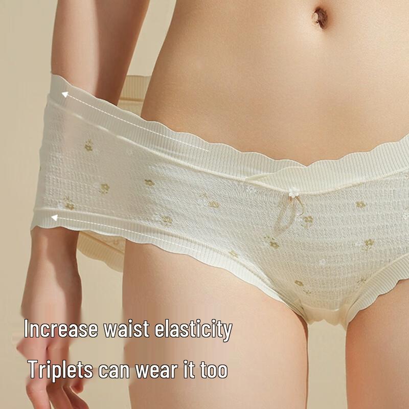 Yalu Women's Modal Seamless V-Shaped Maternity Briefs (2-Pack)