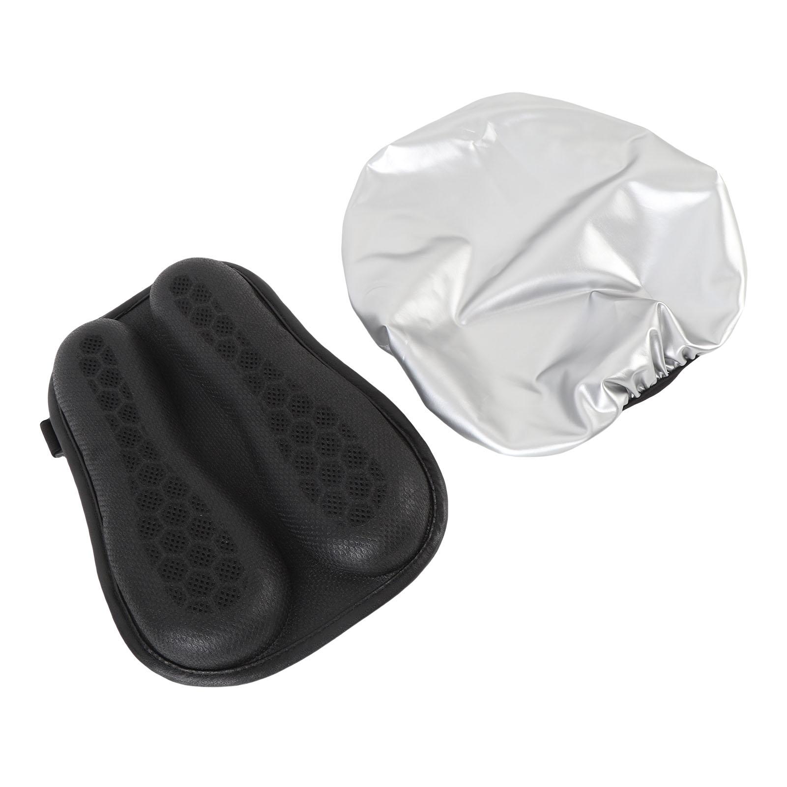 

Motorcycle Gel Seat Cushion Foldable Antislip Universal Shock Absorption Breathable Seat Pad for