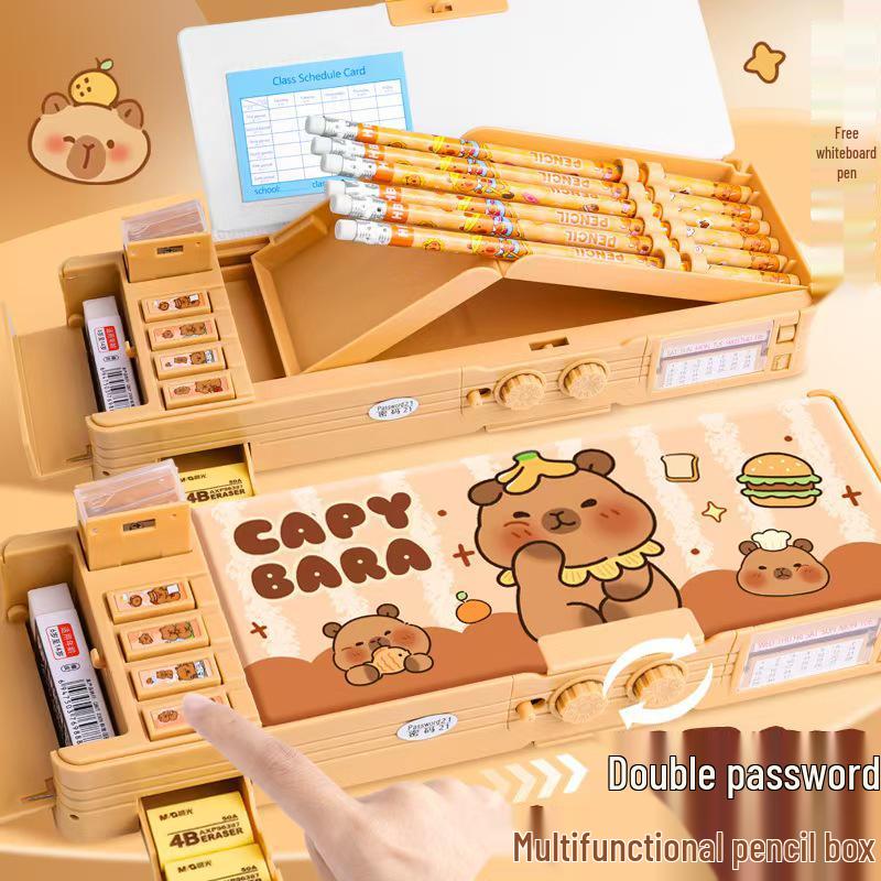 Многофункциональный высокотехнологичный пенал для девочек с большим отделением и кодовым замком для учеников начальной школы