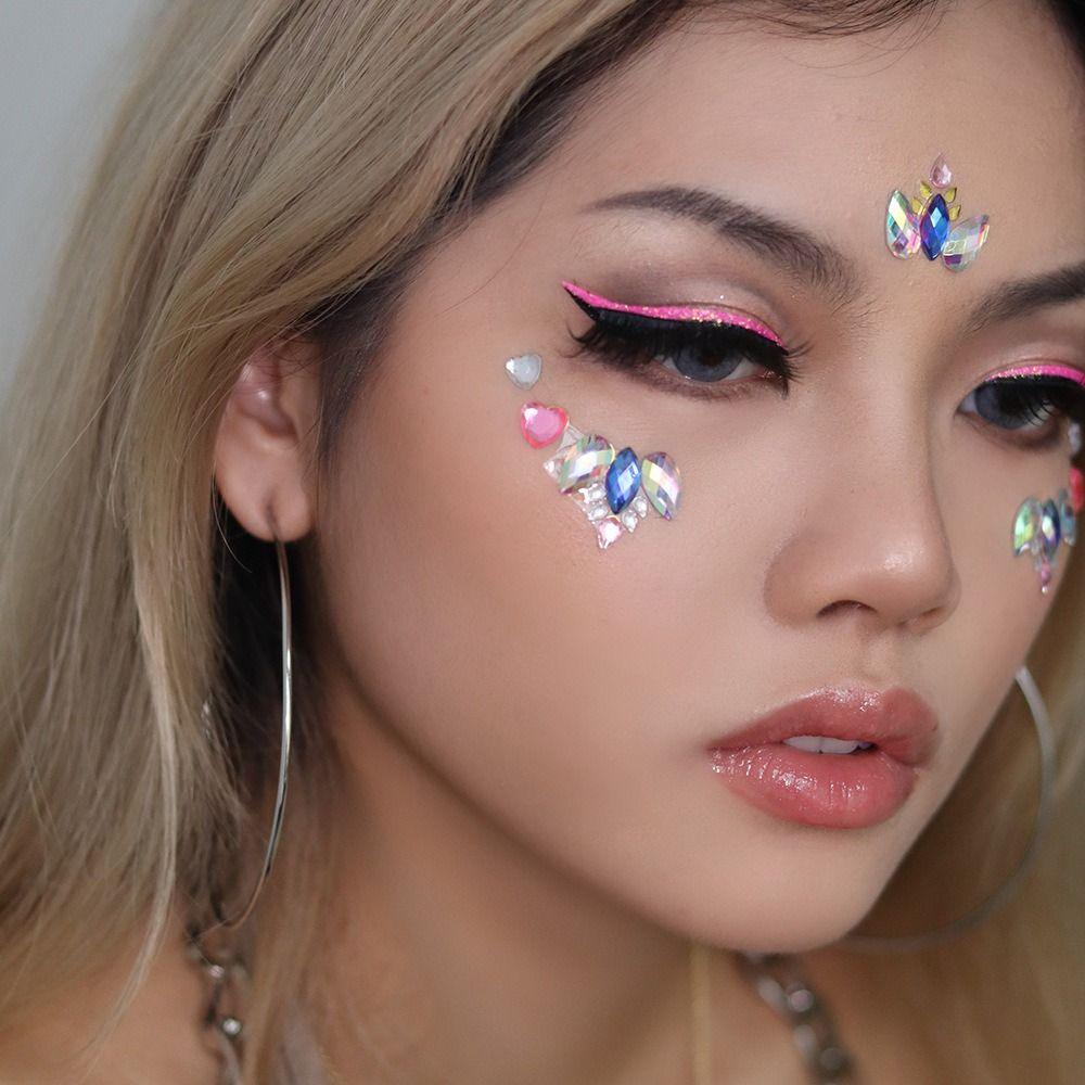 DIY Mobile Phone 3D Gem Stickers Crystal Rhinestone Sticker  Gift Nail Eyes Face Hair Body