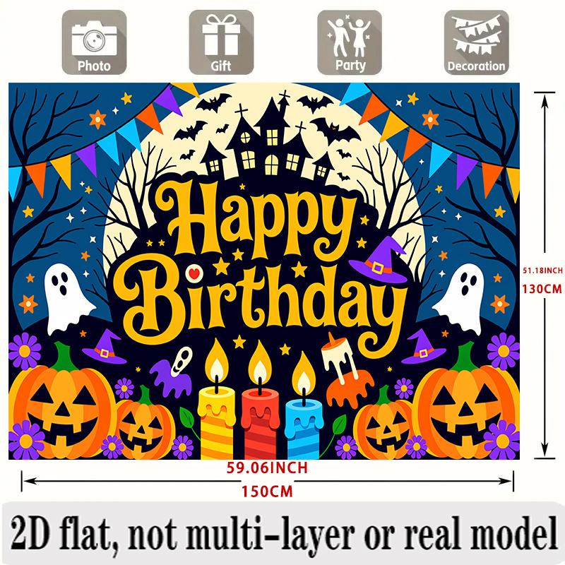 Party Backdrop Halloween Flat Banners Celebrations Wedding Enthusiasts Event Backdrop Decoration Front Door Decor