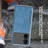 HotFire Phone Case for Realme GT Neo5 SE, Upgraded Skin-Like Leather, Matte Lens Protection, Full Silicone Coverage - Smoke Gray