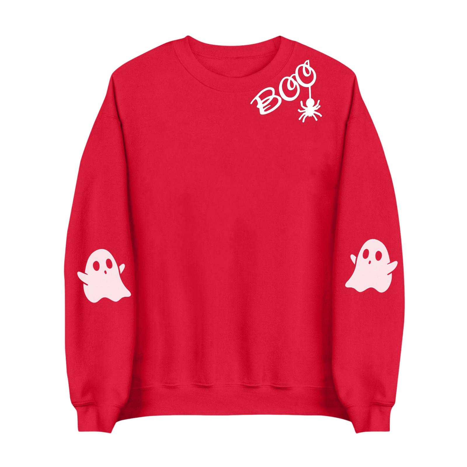 

Женские топы с длинным рукавом, футболки с круглым вырезом, осенняя мода, повседневные деловые туники-блузки L красный