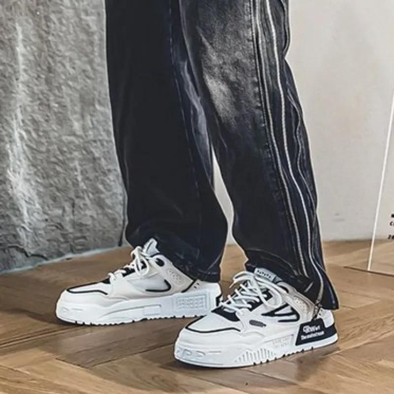 Mens Shoes Fashion Outdoor Casual Shoes Lace Up Platform Skateboard Shoe Training Shoes for Men Non Slip Sneaker Tenis Masculino