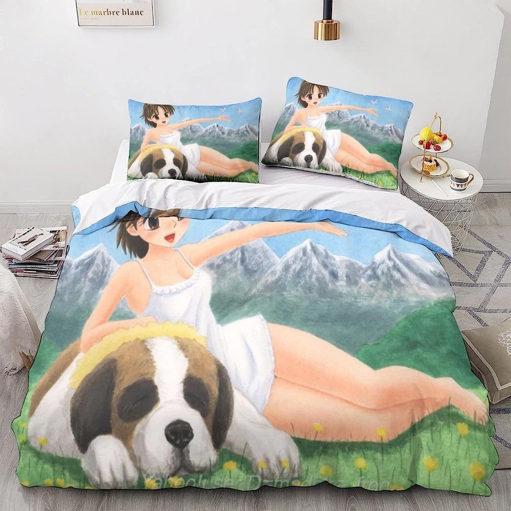 Cute Girl  Anime Patternduvet Cover   Bed Sheets Down Duvet Covers, Children's Duvet Covers, Adult Microfiberduvet Covers