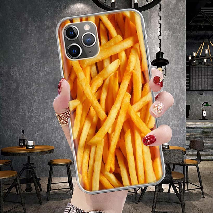 Food Fries Beer Cheese Sushi Cookie Soft Phone Case For IPhone 11 17 Air 16E 16 Pro Max 15 + 14 Plus 13 Mini 12 Apple 7 SE 8 Fun