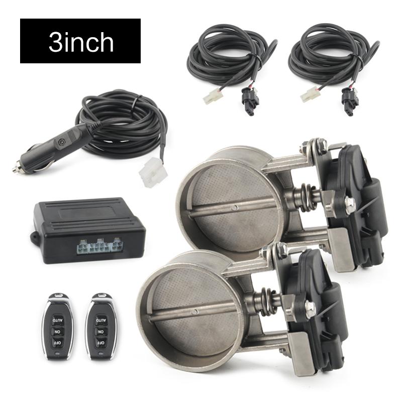 2” 2.25” 2.5” 2.75” 3” Stainless Steel Electric Exhaust Valve With Fine-tunable Remote Control Electronic Switch Kit