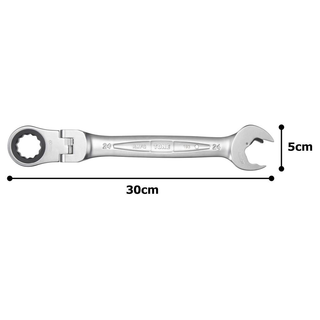 TONE Swing Quick Ratchet Box Wrench Width Across Flats 24mm RMFQ-24