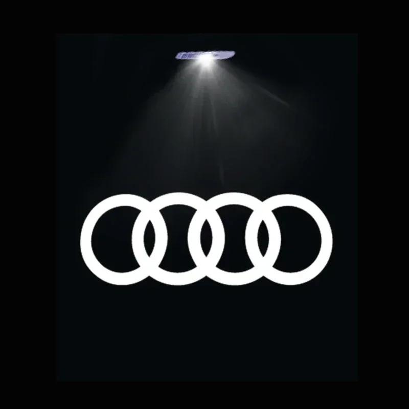 2Pcs LED Car Door Emblem Light Welcome Lamp Laser Projector For Audi A3 8L 8V 8P A4 B5 B6 B7 B8 A5 A6 C5 C6 C7 A7 A8 D2 D3