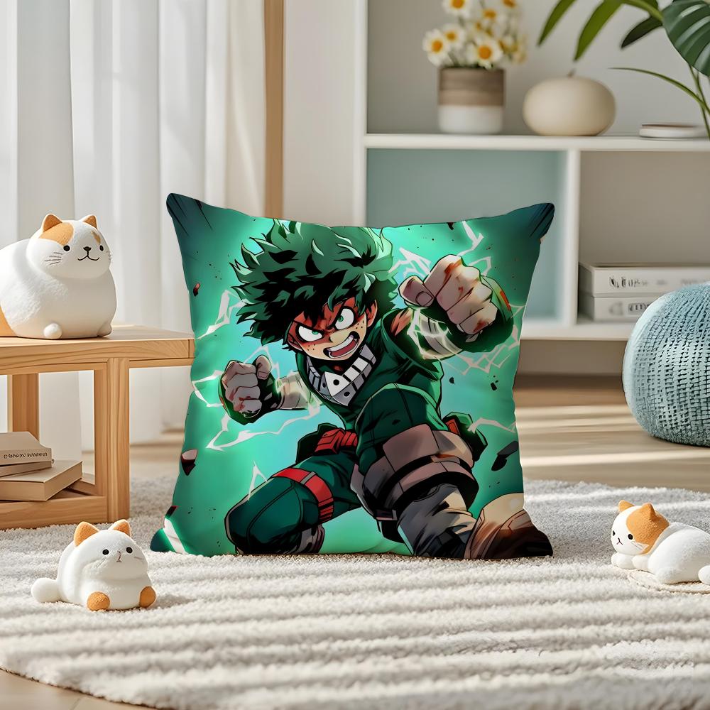 My Hero Academia Izuku Midoriya Pillow Case Silky Elegant Comfort Sofa Bed Invisible Zipper