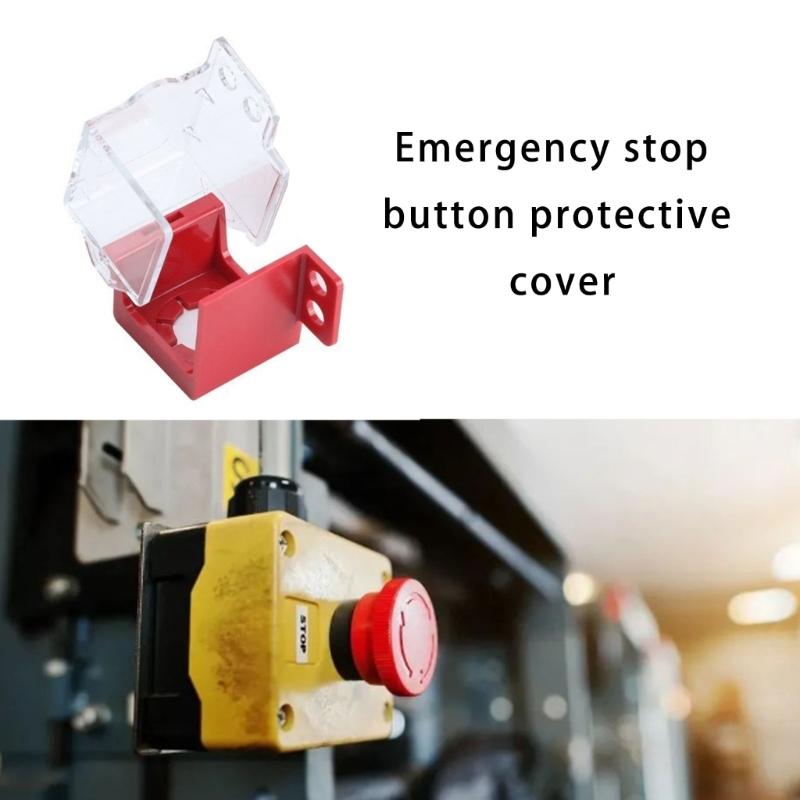 Emergency Stop Button Cover Lockout Large Push Button Lockout Safety Lock Cover Box Type Clear Push Button Switches Cover