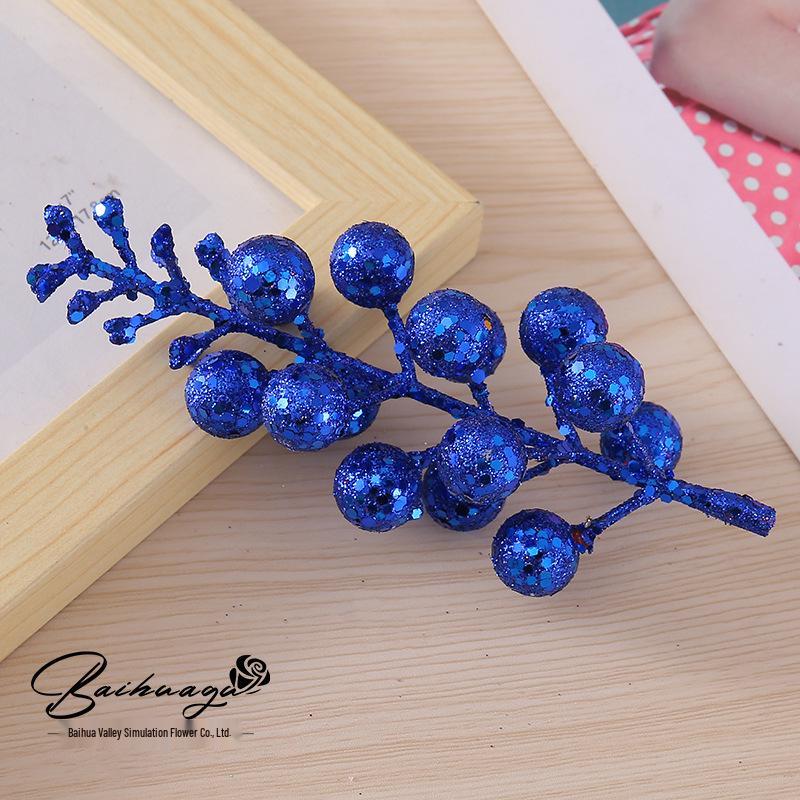 15-Piece Gold Powder Ball Christmas Tree & Wreath Ornaments