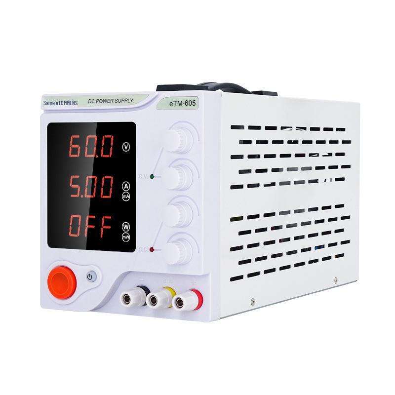 Adjustable DC Power Supply with Digital Display, Smart Temperature Control – Ideal for Electroplating, Repair, Testing, Charging, and Experiments