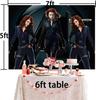 108. Black Widow Party Supplies Backdrop Banner Poster Party Decorations Vinyl 7*5ft