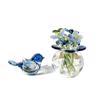 Handcrafted Floral Sculpture Hand-blown Glass Flower Bouquet Vase Mini Floral Decoration For Home Room Handmade Simulation