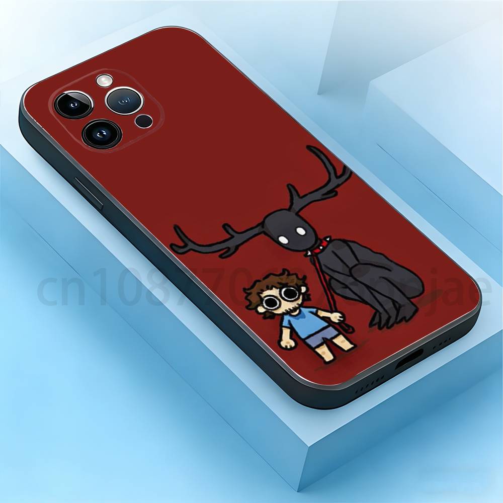 

H-HannibalS and Will Chibi Phone Case For iPhone 17,16,15,14,13,12,11,XR,Pro,Max,Plus,mini, Silicone Black Cover iPhone14